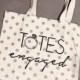 Totes Engaged Gold Dotted Canvas Tote Bag