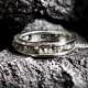 Raw Diamond Ring Uncut 14k White Gold Engagement Rings Wedding Band