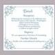 DIY Wedding Details Card Template Editable Word File Instant Download Printable Details Card Blue Details Card Template Enclosure Cards
