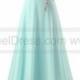 One Shoulder A-Line Sweetheart Beaded Chiffon Long Prom/Evening Gowns With Transparent Back