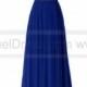 A-Line Sexy Beading V Back Chiffon Long Evening Gown