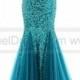 Strapless Mermaid Sweetheart Long Sequins Ruching Tulle Prom Evening Dress