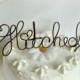 Rustic Cake Topper, Hitched With RUSH Service