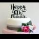 Personalised Happy 18th 21st 30th 40th 50th 60th Birthday Cake Topper Name Age Laser Cut Party Decorations Gift