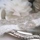 Bridal Garter Set, Infinity Symbol Crystal Rhinestone Wedding Garters, White or Ivory Lace Wedding Keepsake and Toss Heirloom Garter