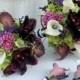 4 piece Wedding bouquet Bridal bouquet set Silk wedding flowers real touch calla lily orchid bouquets