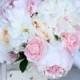 Silk Bride Bouquet Daisies Peonies Roses Rustic Chic Wedding