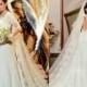 Sexy keyhole back illusion lace long sleeves wedding dress
