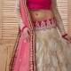 Pink Shantali Net Bridal Lehenga with Gota Work