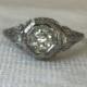 Vintage Art Deco .42 Carat Diamond 18k Ring