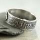 Elvish Silver Ring Band - The Road Goes Ever On and On