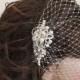Wedding veil birdcage bridal birdcage veil wedding headpiece bridal veil comb wedding blusher wedding fascinators bridal birdcage comb ivory