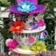 Mad Hatter Oversized Handpainted Stacked Teacup Centerpiece #1 - Alice in Wonderland Birthday, Tea Party, Bridal Shower, Sweet Sixteen