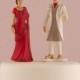 Indian Bride and Groom Traditional Wedding CakeToppers -Porcelain Couple Figurines Mix and Match Sold Separately or You can buy both