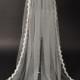 Chapel Lace Veil, Alencon lace veil, Cathedral lace veil, lace bridal veil, ivory lace veil, scallop lace veil, bridal accessories