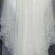 2T White Ivory wear sequins Bridal Veil Bridal Veil flounced wedding veil handmade sequins