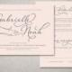 Beautiful Script "Gabrielle" Wedding Invitations Suite - Romantic Handwritten Calligraphy - Custom Digital Printable or Printed Invitation