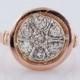 Vintage Engagement Ring Mid-Century .35ct Round Brilliant Diamond in 14k Rose Gold