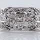 Antique Engagement Ring Art Deco .17cttw Single Cut Diamonds in 14k White Gold