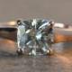 katya ring - 1.5 carat forever brilliant moissanite engagement ring, hand set in rose gold
