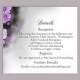 DIY Wedding Details Card Template Editable Word File Instant Download Printable Details Card Purple Details Card Floral Enclosure Cards