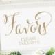 Favors Sign - 5x7 sign - DIY Printable sign in "Bella" antique gold - PDF and JPG files - Instant Download