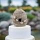 SALE! Bee Mine Wedding Cake Topper: Rustic, Straw Beehive Cake Topper and Wedding Centerpiece -- LoveNesting Cake Toppers