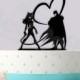 Batman and Cat Woman Whips of Love Cake Topper