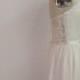Dais Wedding Dress //Modern Boho Chiffon Wedding Dress / Sequin Sweet Heart Neckline with Illusion Lace Back/ Gathered Chiffon Flowing Skirt