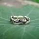 Leaf Wedding Ring, White Gold Leaf Wedding band, Handmade Gold Leaves Ring, Wedding Leaves Ring, Forest Wedding Ring, Natural Floral Ring