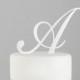 Script Monogram Wedding Cake Topper - Wedding Keepsake - Acrylic Wedding Cake Topper - Bride and Groom Initials - Letter - Black - White