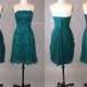 New Design 2015 Green Sweetheart Lace Short Bridesmaid Dress/Lace Homecoming Dress/Maid of Honor Dress/Wedding Party Dress DH420