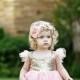 Glitter gold and pink Birthday Outfit..Flower Girl Dress..Tutu Birthday Outfit.Flower Girl Outfit..Pink and gold birthdays.Flower Girl Dress