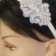 Bridal Headband, Rhinestone Headpiece, CANDICE, Ribbon Headband, Crystal Headband,