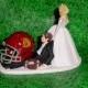 USC Trojans Football Groom Cake Fun but Cute Wedding Topper- College Sports University of South Carolina Fans-1