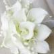 Natural Touch Calla Lilies Bouquet in Off White - Silk Wedding Bridal Flowers