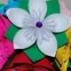 Origami flower Bouquet, Wedding flower bouquet, Bridal flower bouque, Origami paper kusudama, anniversary bouquet, party decor, 7''