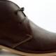 MENS “VIRCHI” BROWN LEATHER ANKLE SHOES