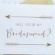 SNG Arrow - Will You Be My Card, Cards to Ask Bridal Party, Wedding Party Card - Bridesmaid, Maid, Matron of Honor, Flower Girl, Engagement