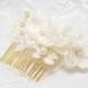 Wedding hair comb, Bridal hair comb, Pearl hair comb, Bridal hair accessories, Ivory bridal comb., Bridal hair piece, Wedding headpiece