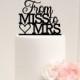From Miss to Mrs Bridal Shower Cake Topper - Custom Cake Topper - 0008