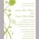 DIY Wedding Invitation Template Editable Word File Instant Download Elegant Printable Invitation Green Wedding Invitations Flower Invitation