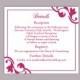 DIY Wedding Details Card Template Editable Word File Instant Download Printable Details Card Fuchsia Details Card Elegant Enclosure Cards