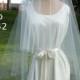 Circular Blusher Wedding Veil 30/42 - Raw Edge Drop - Fingertip 2 Tier Plain Wedding Veil - Wedding Veil with Blusher, Fingertip Bridal Veil