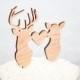 Cake Topper Deer Head Buck Head Hunting Theme Country Antler Wedding Cake Topper - Hunting Themed Topper (Item - BHT800)