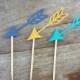 Pow Wow Birthday Arrows & Feathers cupcake toppers//Boho Chic Baby Shower/Aztec Tribal 1st Birthday//Bohemian Party food Arrow Feather Picks