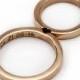 14k rose gold wedding ring set, Promise ring, Wedding ring for men, Wedding band, love ring, Set of 2 rings that make a heart wedding bands,