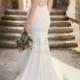 Essense of Australia Lace Cap Sleeve Wedding Dress Style D1897