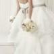 Elegant Sweetheart A-line Ruched Wedding Dresses with Layered Skirt - LightIndreaming.com