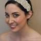 Bridal Tulle Headband with rhinestones, seed beads, and Swarovski pearls - Ships in 1 week